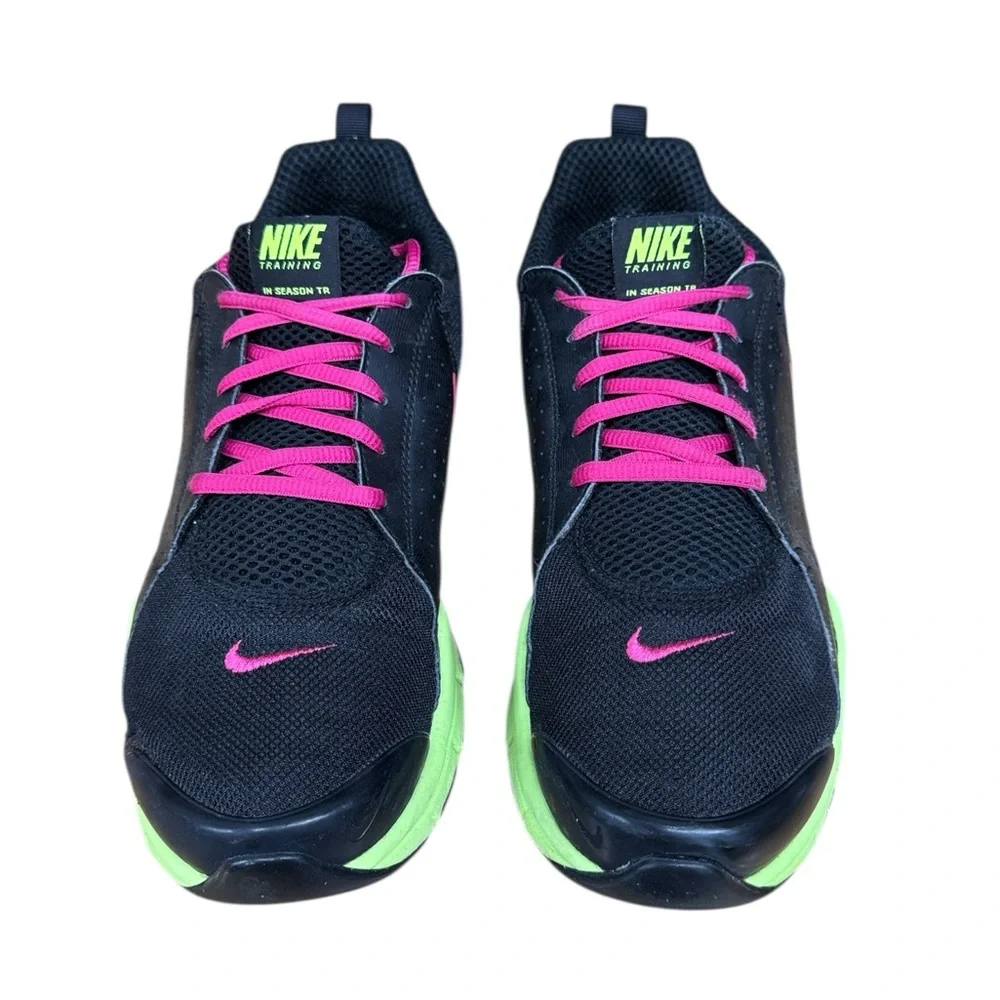 Nike Women’s Training TR Athletic Shoes Black/Pink/Lime 454445-063 Size 9